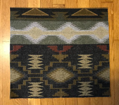 Pendleton Wool Fabric, 16” X 17.5”, Native American Design, Heavy-Weight