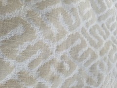 Beige Velveteen Burn-out Upholstery Fabric Geometric 1-pc 58″ Wide x 32″ Long