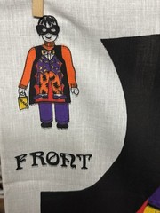 Vintage Halloween Vampire Costume Cut & Sew Fabric Panel Child