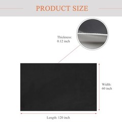 Suede Headliner Fabric with Foam Backing Suede Headliner 120″L×60″W Black