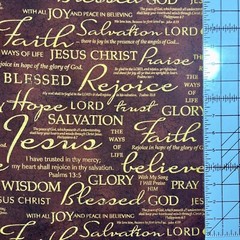 Last Supper Jesus Words of Faith Fabric 3-Pack, Coordinating Fabrics 100% Cotton