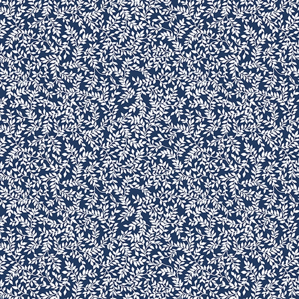 BENARTEX – Classic Keepsakes in Blue by Kanvas Studio – Mini Ferns – Navy Blue