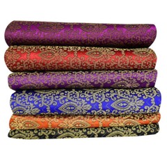 Brocade Silk Fabric Handcrafted Clothing Bridal Wedding Dressmaking Home Textile