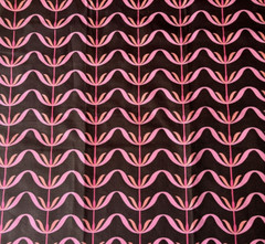 Groundworks Waterlily Espresso/Pink Fabric Remnant 24″x24″