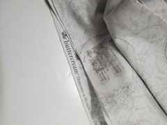 Buttercream Fabric Paris Eiffel Tower Travel Shabby Chic Quilt Gray ONE YARD