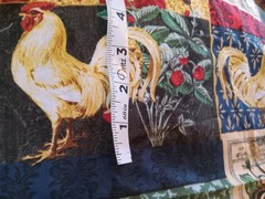 Country Farm Chickens Eggs Cotton Fabric 2 Designs 36″x44″ -18″x22″Cabin Fever