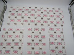Fabric Cotton Skulls and Hearts on Pink 4 piece