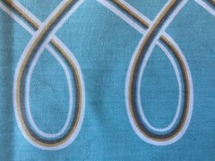 ROBERT ALLEN 2012 FABRIC~Home Decor~MINT GREEN~Brwn Loops Swirls~GEOMETRIC~48×78