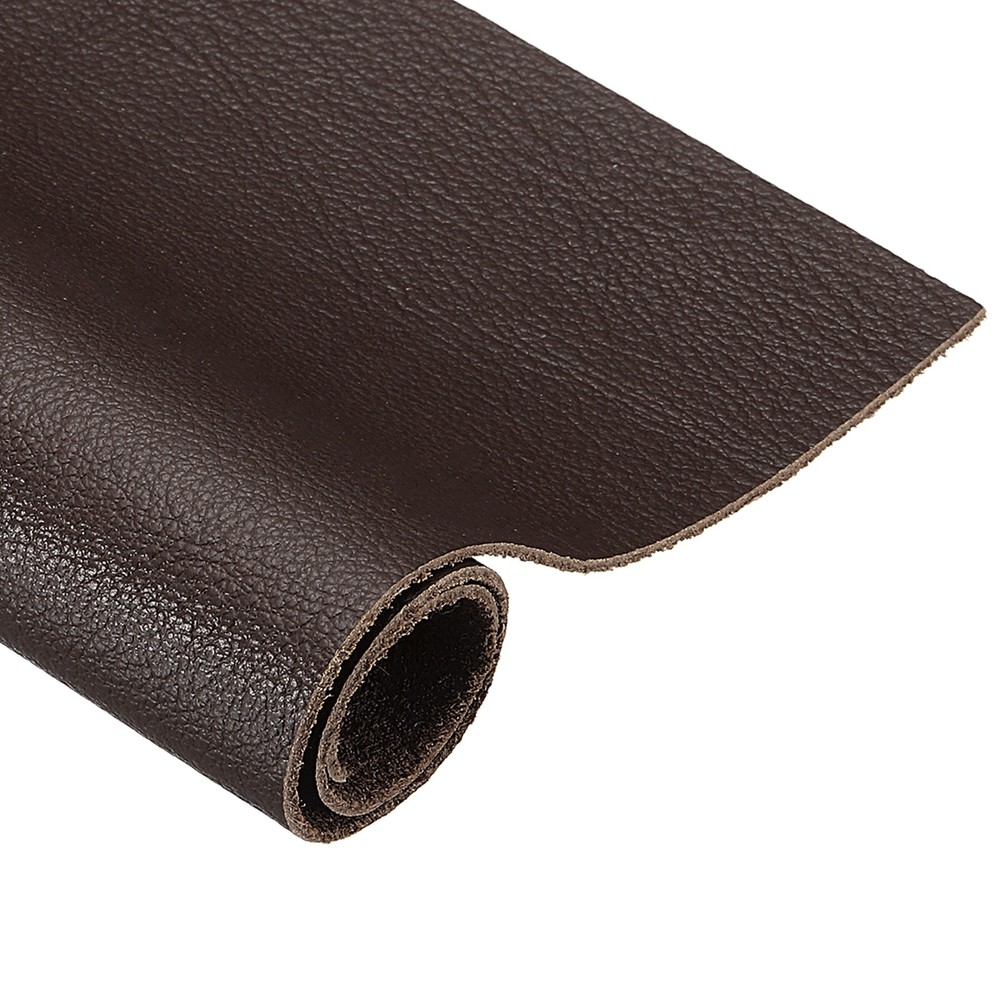 Genuine Leather Sheet, 7.9″x11.8″ Full Grain Leather Pieces, Dark Brown