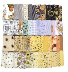 10 Fat Quarters – Assorted Honey Bee Bumblebee Hive Honeycomb FQ Bundle M229.03