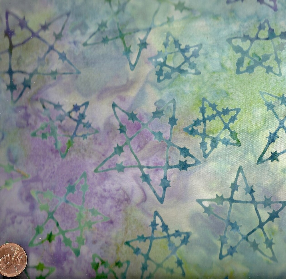 Fandango blue purple barbed wire stars western batik Avlyn fabric