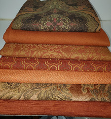 Seven-Piece Drapery Upholstery Fabric Bundle – Totaling 12 yds.