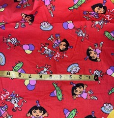 VTG DORA & Boots Blue`s Clues & Sesame Street Squares & Sashing Nap Mat Top