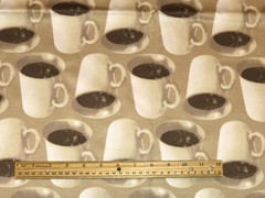 1-1/2 Yds x 54″ Heavyweight 100% Cotton Home Decor Upholstery Fabric Cup Coffee