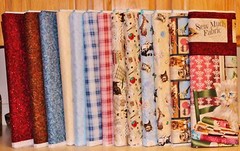 Krafty Kittens Cats Sewing Notions Plaids Solids SOLD SEPARATELY bty