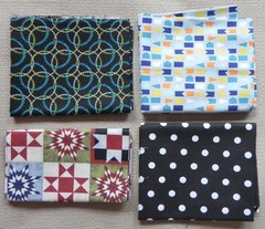 25 Fat Quarters, Assorted Geometric Patterns, Multicolor 18″x21″ Cotton Fabric 1
