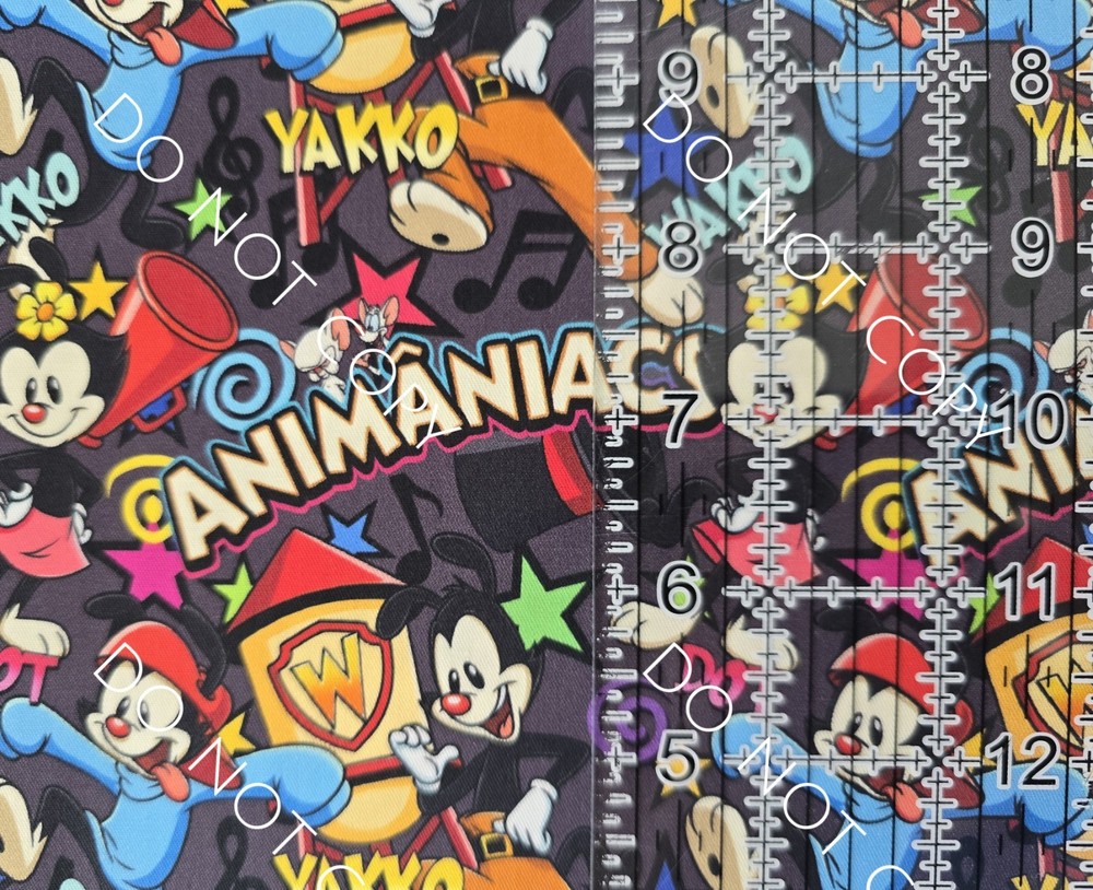 Custom Cotton Woven Fabric TV Show Animaniacs By The 1/4 Yard 9×56
