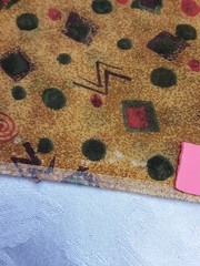 Fabric Retro Geometric Abstract Mustard Brown Multicolor 3 Yards X 56 Inch