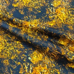 Quilting Lining Fire Reflection Fabric Realistic Golden Flame Light Effect Print