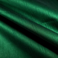 CHRISTMAS HUNTER GREEN FAUX SILK POLY DUPIONI FABRIC 58″ BY THE YARD PINE GREEN