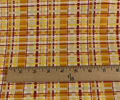 OOP “Fresh Aire” By BJ Lantz For Studio E Fabrics Orange Yellow White Plaid BTY