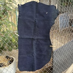 Art Handicrafts Co. 1 Suede Leather Scrap Piece Navy used Sold As Is