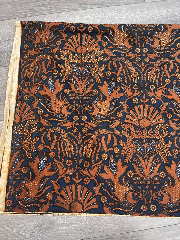 Fabric traditional Indonesian hand-drawn batik fabric 94×40”