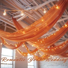 4 PCS Wedding Arch Draping Fabric 20 Ft x 28 Inch Orange Chiffon Sheer Drapes