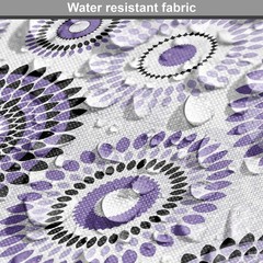 Ambesonne Purple And Black Fabric By Yard, Scattered Round Big And Small