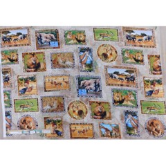 Patchwork Quilting Sewing Fabric Serengeti Plains Animals Panel 78x110cm