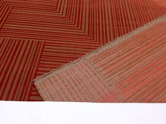DONGHIA JACKSON CACHE RED VELVET GROS POINT UPHOLSTERY FABRIC 32″ LONG 48″W