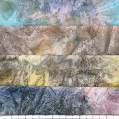 Lot of (4) 1 Yard Cuts 100% Cotton Quilting All Handpaints Fabric Dark #571A
