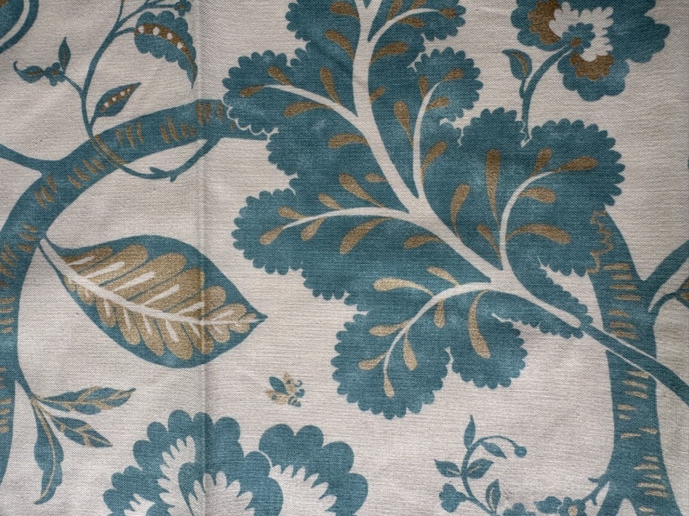 Groundworks Hinton Aqua Designer Fabric Remnant 24″x34″