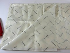 Pendleton Logo Satin Lining Fabric Gold / Beige Red Ivory 3 Pieces 4+ yds