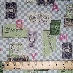 Vintage Lecien Fabric–Art Store Theme–Japan Cotton Quilting Sewing 2 Yards