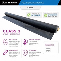 BULK 4 oz Woven Geotextile Fabric (USA MADE) | Driveway & Road Stabilization