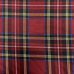 T-shirt Fabric Plaid Stretch Brushed C/S Burgundy 60″W Preppy By The Yard $2.99