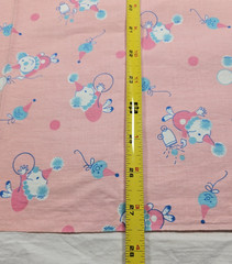 Fabric Scrap Lot Pink White Cotton Baby Quilt Craft Bundle Mixed Prints 5pc