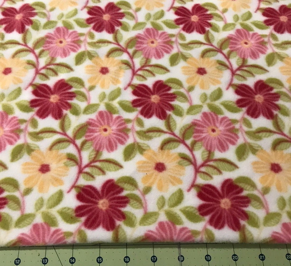 Floral 16” X 60” Fleece fabric #161a