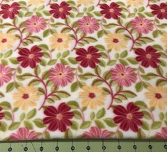 Floral 16” X 60” Fleece fabric #161a
