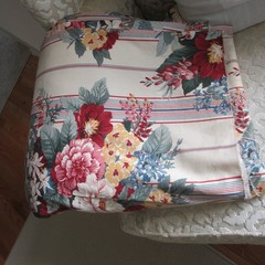 RALPH LAUREN VTG. FABRIC 10.4 YDS. SIMILAR TO DYLAN’S GROVE FLORAL/STRIPE