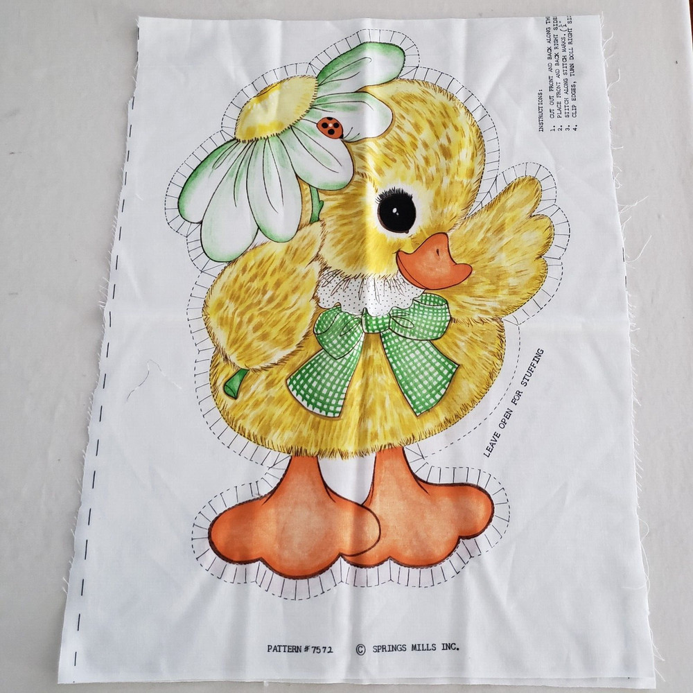 Spring Mills Cut-Out CHICKADEE Fabric Panel – Uncut VTG #7571
