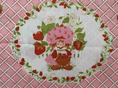 VINTAGE 1980s Strawberry Shortcake on Pink – BTHY: 18” x 44”