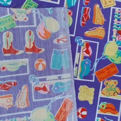 Novelty Print Fabric Cotton/Cotton Blend Neon Colors Student Dorm 34″Lx42″W