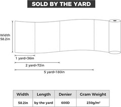 Waterproof Canvas Fabric by the Yard 600D Upholstery Fabric 58X36Inch Blue | Out