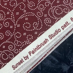 Paintbrush Studio Sunset Burgundy White Scroll Cotton Fabric By Yard Quilting