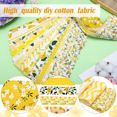 40 Pcs Summer Bee Floral Cotton Jelly Roll Yellow Black Stripe Fabric Strips …