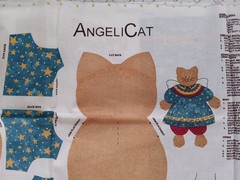 Christmas Fabric Panel Cut N Sew “ANGELICAT” Angel Cat Doll Pattern NEW Vintage