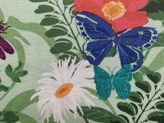 fabric Flower And Butterfly By M, Liss 43″ X 36” BTY 971