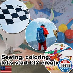 9KM DWLIFE Nylon Ripstop Fabric, White 60×393 Inch, 40D Waterproof, Lightweig